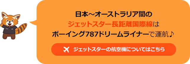 日本～オーストラリア間のジェットスター長距離国際線はボーイング787ドリームライナーで運航中♪　ジェットスターの航空機についてはこちら