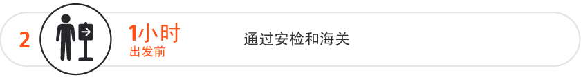 请在起飞前 1 小时通过安检和出入境检查